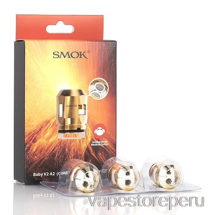 Vape Peru Smok Tfv8 Baby V2 Bobinas De Repuesto 0.2ohm Baby V2 A2 Bobinas Duales (oro)